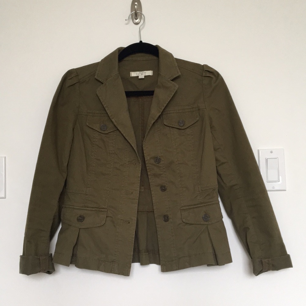 Ann Taylor LOFT | Army Green Utility Jacket